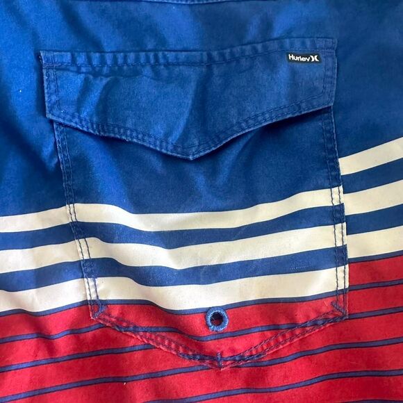 Hurley Men's Blue Swim-briefs-shorts - Picture 3 of 4